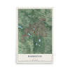 Map of Barberton, Ohio, 12 x 18 inch unframed archival matte print