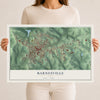 Map of Barnesville, Ohio, 12 x 18 inch unframed archival matte print