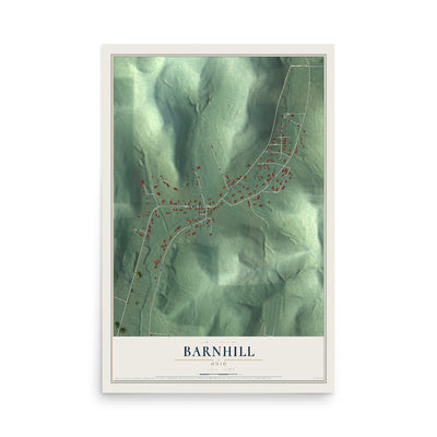 Map of Barnhill, Ohio, 12 x 18 inch unframed archival matte print