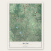 Bath, Ohio map print, the full design
