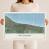 Map of Bay Village, Ohio, 12 x 18 inch unframed archival matte print