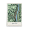 Map of Bellaire, Ohio, 12 x 18 inch unframed archival matte print