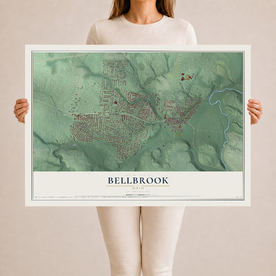 Map of Bellbrook, Ohio, 24 x 36 inch unframed archival matte print