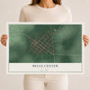 Map of Belle Center, Ohio, 12 x 18 inch unframed archival matte print