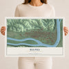 Map of Belpre, Ohio, 12 x 18 inch unframed archival matte print