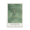 Map of Berlin Heights, Ohio, 12 x 18 inch unframed archival matte print