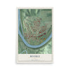 Map of Beverly, Ohio, 12 x 18 inch unframed archival matte print