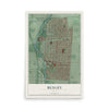 Map of Bexley, Ohio, 12 x 18 inch unframed archival matte print