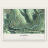 Blaine, Ohio map print, the full design