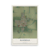 Map of Bloomdale, Ohio, 12 x 18 inch unframed archival matte print