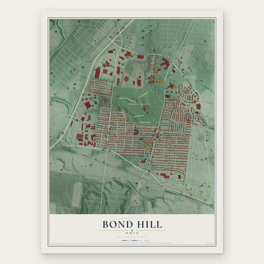 Bond Hill, Ohio map print, the full design