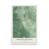 Map of Boston Heights, Ohio, 12 x 18 inch unframed archival matte print