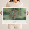 Map of Bradner, Ohio, 12 x 18 inch unframed archival matte print