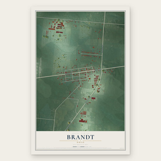 Brandt, Ohio map print, the full design