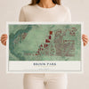 Map of Brook Park, Ohio, 12 x 18 inch unframed archival matte print
