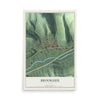 Map of Brookside, Ohio, 12 x 18 inch unframed archival matte print