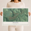 Map of Buchtel, Ohio, 12 x 18 inch unframed archival matte print