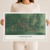 Map of Cardington, Ohio, 12 x 18 inch unframed archival matte print