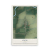 Map of Cecil, Ohio, 12 x 18 inch unframed archival matte print