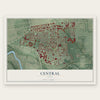 Central, Ohio map print, the full design