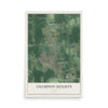 Map of Champion Heights, Ohio, 12 x 18 inch unframed archival matte print