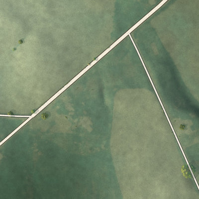 Second close-up of the map of Chesterville, Ohio print showing more streets and buildings