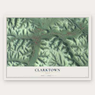 Clarktown, Ohio map print, the full design