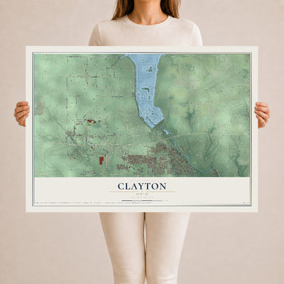 Map of Clayton, Ohio, 24 x 36 inch unframed archival matte print