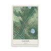 Map of Clinton, Ohio, 12 x 18 inch unframed archival matte print