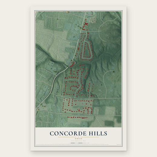 Concorde Hills, Ohio map print, the full design