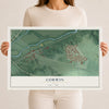 Map of Corwin, Ohio, 12 x 18 inch unframed archival matte print