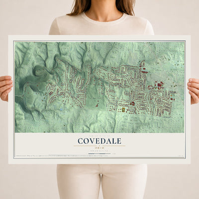 Map of Covedale, Ohio, 18 x 24 inch unframed archival matte print