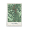 Map of Crooksville, Ohio, 12 x 18 inch unframed archival matte print