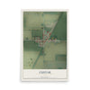 Map of Custar, Ohio, 12 x 18 inch unframed archival matte print