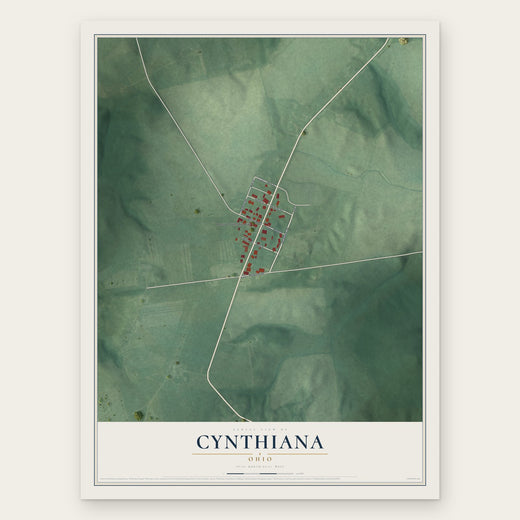 Cynthiana, Ohio map print, the full design