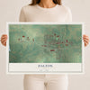 Map of Dalton, Ohio, 12 x 18 inch unframed archival matte print