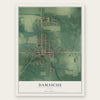 Damascus, Ohio map print, the full design
