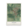 Map of Danville, Ohio, 12 x 18 inch unframed archival matte print