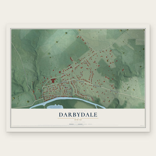Darbydale, Ohio map print, the full design