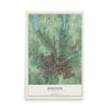 Map of Dayton, Ohio, 12 x 18 inch unframed archival matte print