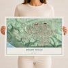 Map of Delhi Hills, Ohio, 12 x 18 inch unframed archival matte print