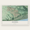 Delshire, Ohio map print, the full design