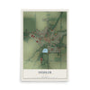 Map of Deshler, Ohio, 12 x 18 inch unframed archival matte print