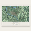 Devola, Ohio map print, the full design