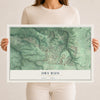 Map of Dry Run, Ohio, 12 x 18 inch unframed archival matte print