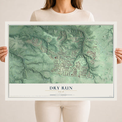 Map of Dry Run, Ohio, 18 x 24 inch unframed archival matte print