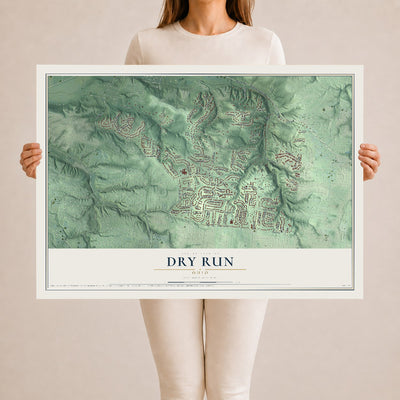 Map of Dry Run, Ohio, 24 x 36 inch unframed archival matte print
