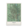 Map of Dublin, Ohio, 12 x 18 inch unframed archival matte print