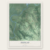 Dunlap, Ohio map print, the full design