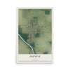Map of Dupont, Ohio, 12 x 18 inch unframed archival matte print